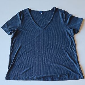 Old Navy Luxe Casual V-Neck Ribbed T-Shirt